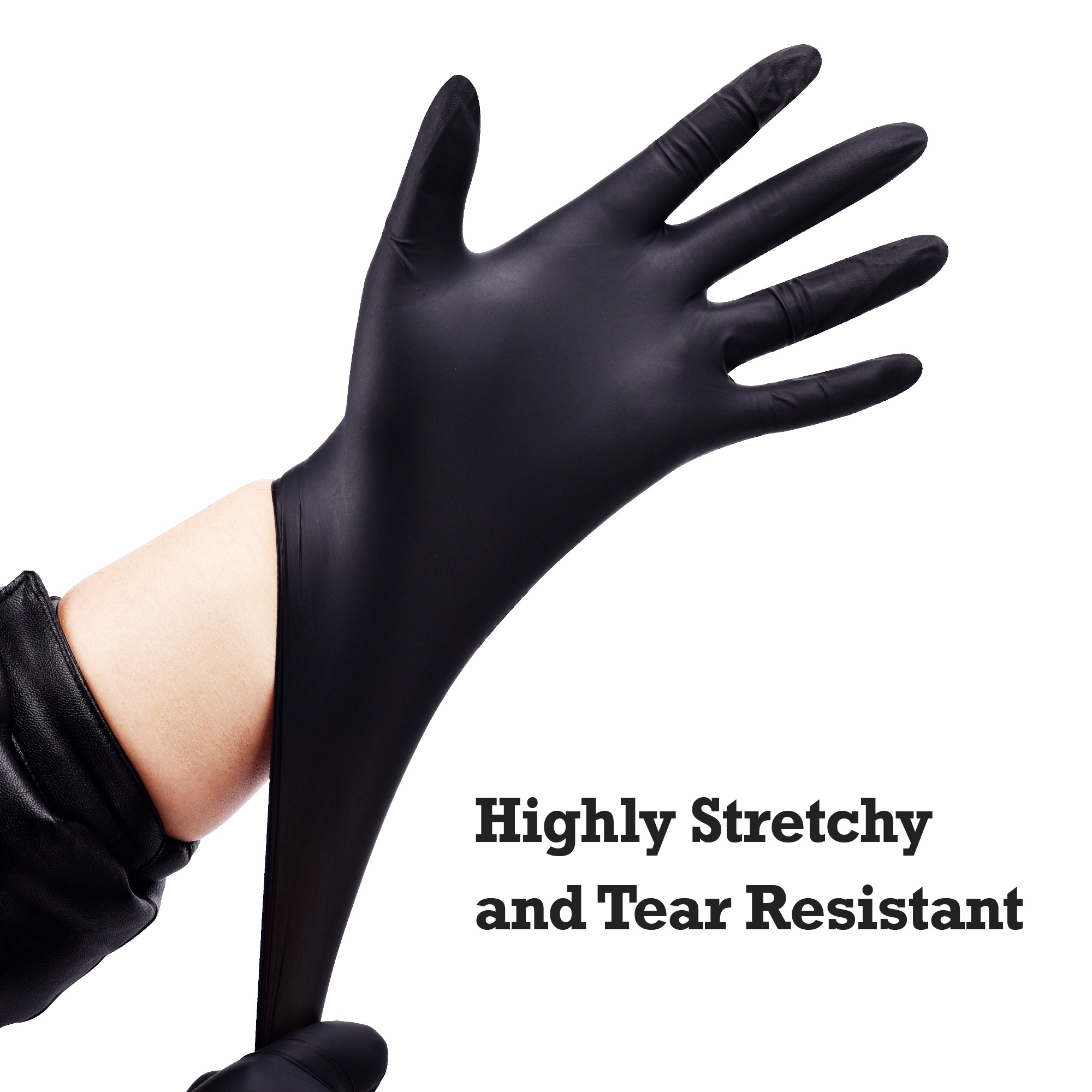 TitanFlex Disposable HeavyDuty Nitrile Exam Gloves, Black, HD20K